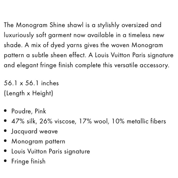 Louis Vuitton Monogram Shine Shawl - Picture 9 of 9